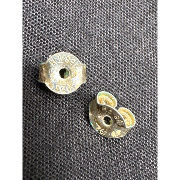 Sterling Silver 925 Knot Stud Earrings With Butterfly Backs - Picture 3 of 4